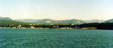 Вид на гору Нексис (Богатырь) со стороны моря