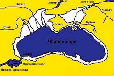 Карта Черного моря ДО и ПОСЛЕ потопа