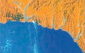 «Молочные реки, кисельные берега» фото 
         со спутника в инфракрасном диапазоне